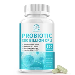 BBEEAAUU Lactobacillus Probiotics Digestive Enzyme & Prebiotic Fiber Digestive Health More Effective Intestinal Health Supplemen