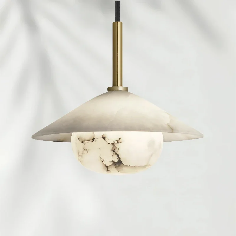 Modern Fashion Trend Light Luxury Spanish Natural Marble Chandelier Living Room Bedroom Simple and Creative Lighting Fixtures