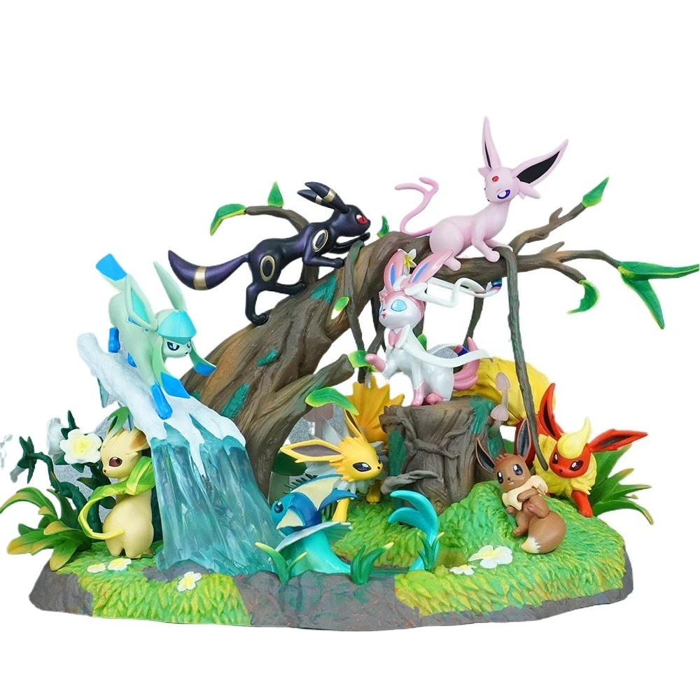 27cm/10,63 Zoll Anime Pokemon Figur Eeveelution Actionfigur PVC Statue Modell Sammlerstücke Geschenke