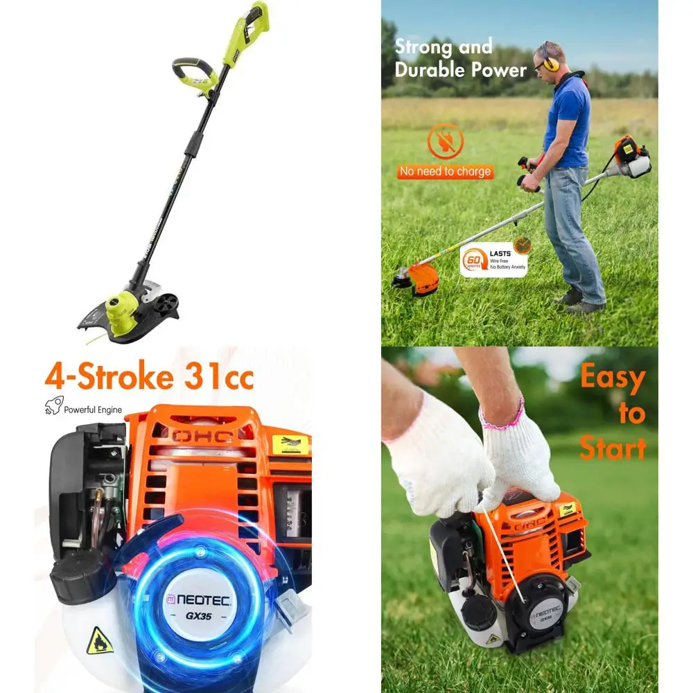 18-V-Akku-Fadenschneider und Kantenschneider mit Lithium-Ionen-Akku – keine Batterie oder Ladegerät im Lieferumfang enthalten, geeignet für Rasen- und Garten-Ma