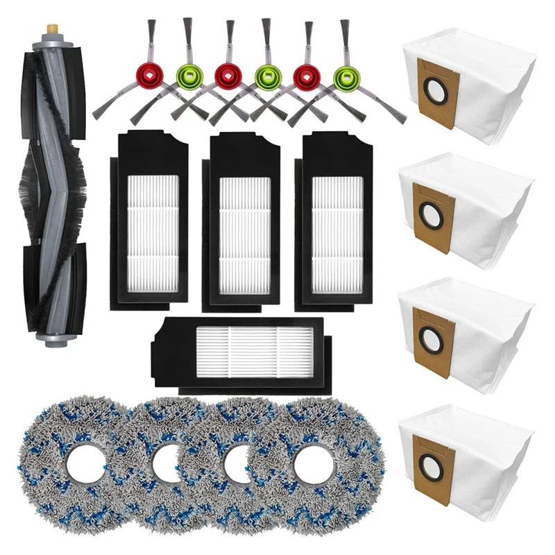 Aspirador Acessórios para Ecovacs Deebot, Deebot X1, Omni Turbo, Escova Lateral Principal, Filtro HEPA, Mop Pano, Saco de Pó, Peças De Reposição