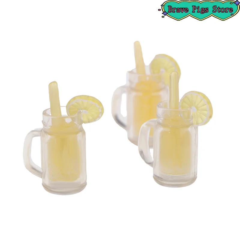 

3Pcs Lemon Orange Juice Bottle Model Simulation Beverage Orange Juice Drinks Decorative Props