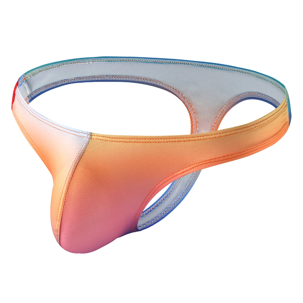 

Mens Sexy Printed Low Waist Briefs Underwear Elastic Breath Panties Seamless Lingerie U Convex Pouch Underpants Hombre Jockstrap