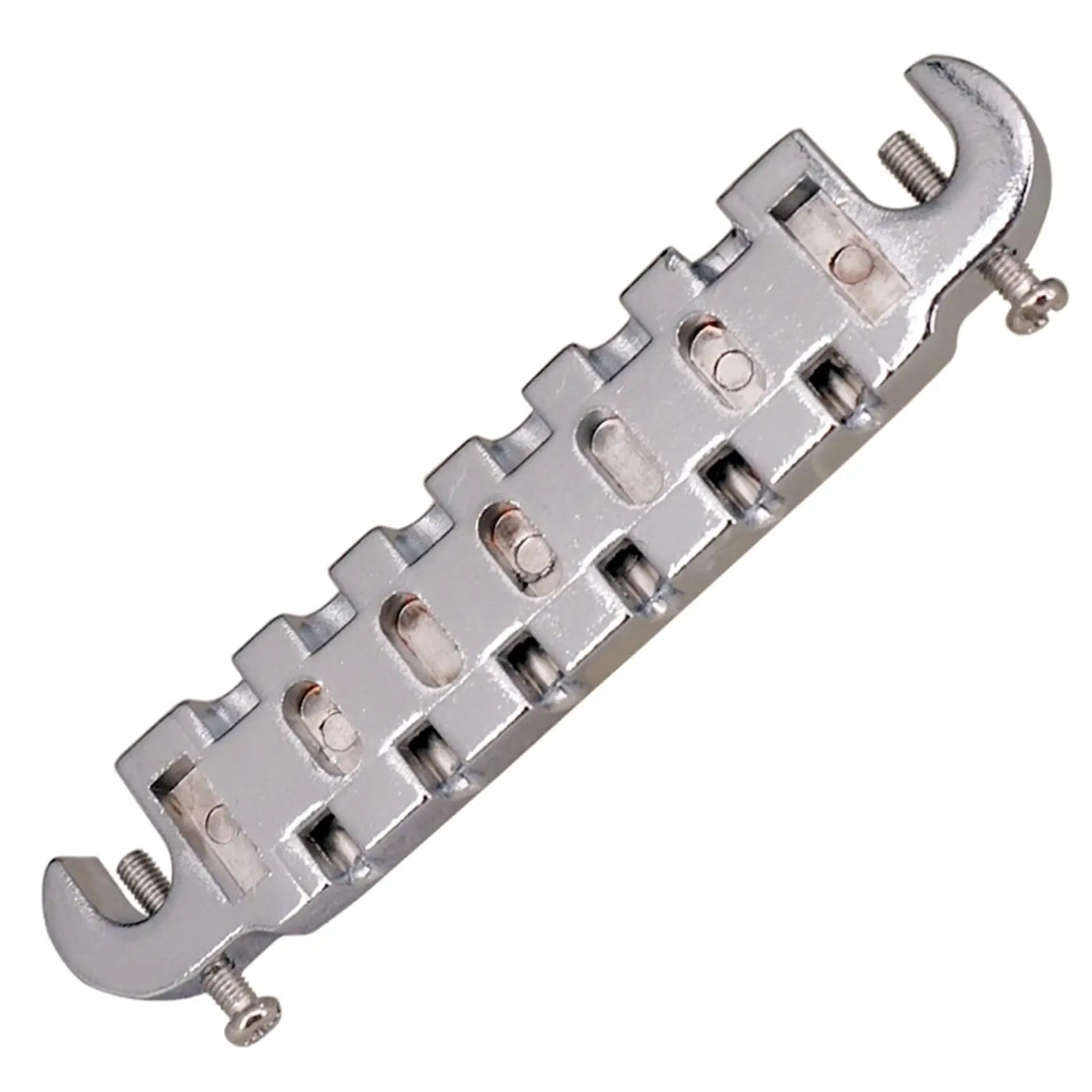 Professional Micro Tuning Guitar Bridge Iron Zinc Alloy 6 String Tailpiece for Electric Guitar Repair Accessories