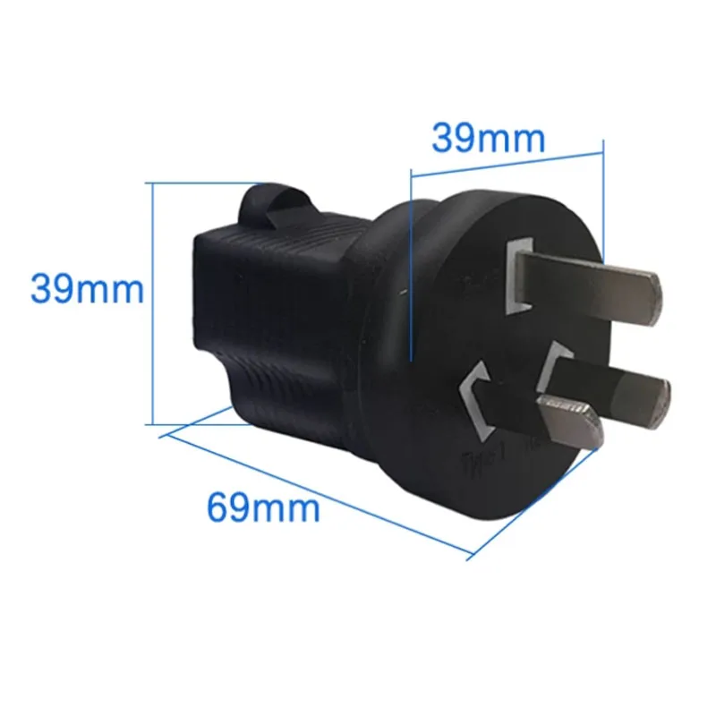 أسود الاتحاد الأفريقي إلى الولايات المتحدة NEMA 5-15R محول الطاقة محول أستراليا ذكر إلى أنثى أمريكية 3 الشق قابس طاقة محول مأخذ التوصيل