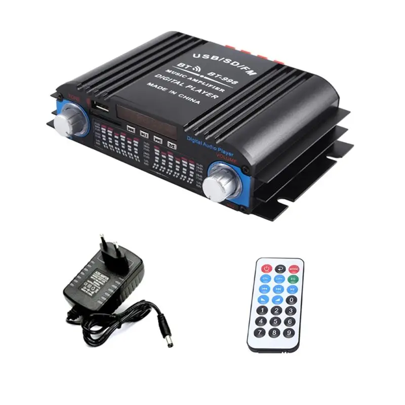 

-[A51I Digital]Bluetooth Amplifier HIFI 4-Channel Digital Audio Sound Amp FM Radio MP3 Support USB SD RCA Home Audio System, Dur