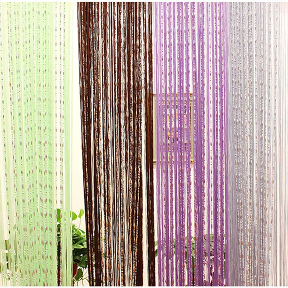 Home Decorative Dew Drop Chain Bead Curtain String Door Room Divider Fly Bug Screen Tassel 1Mx2M
