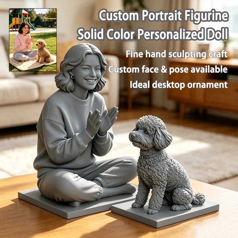 Custom Photo 3D Printed Figurine Personalized Bestie Portrait Statue Friendship Souvenir Gift