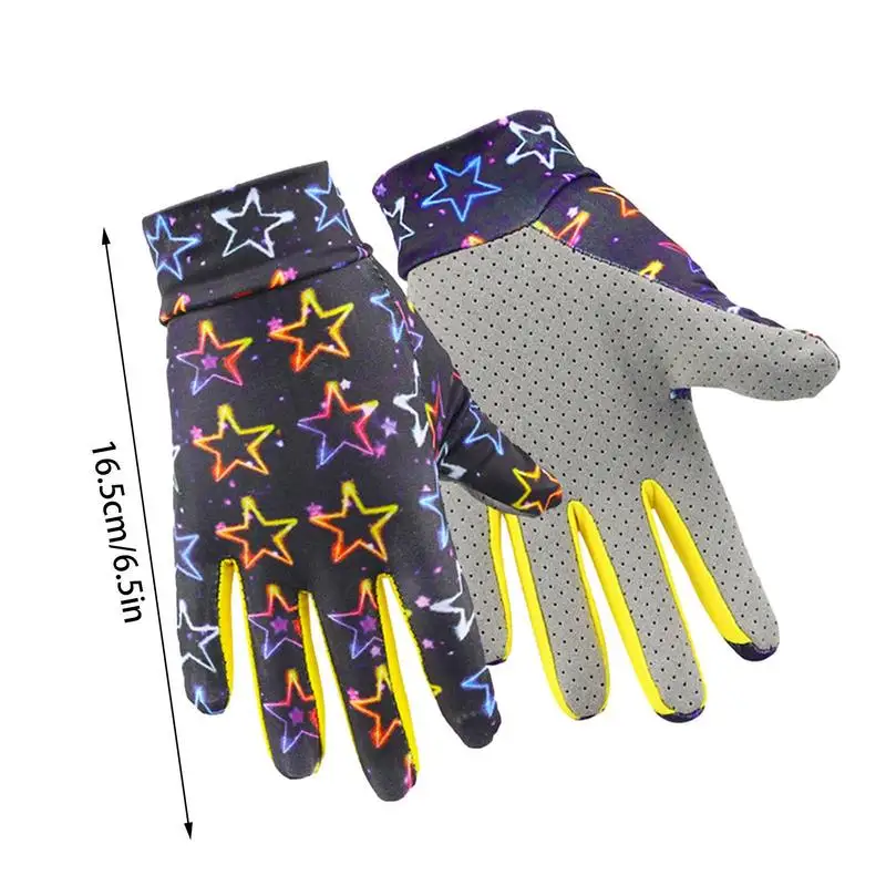 Guantes de bicicleta de seda de hielo para niños, protección solar para niños pequeños, guantes de dedo completo para montar en rodillo, pesca,