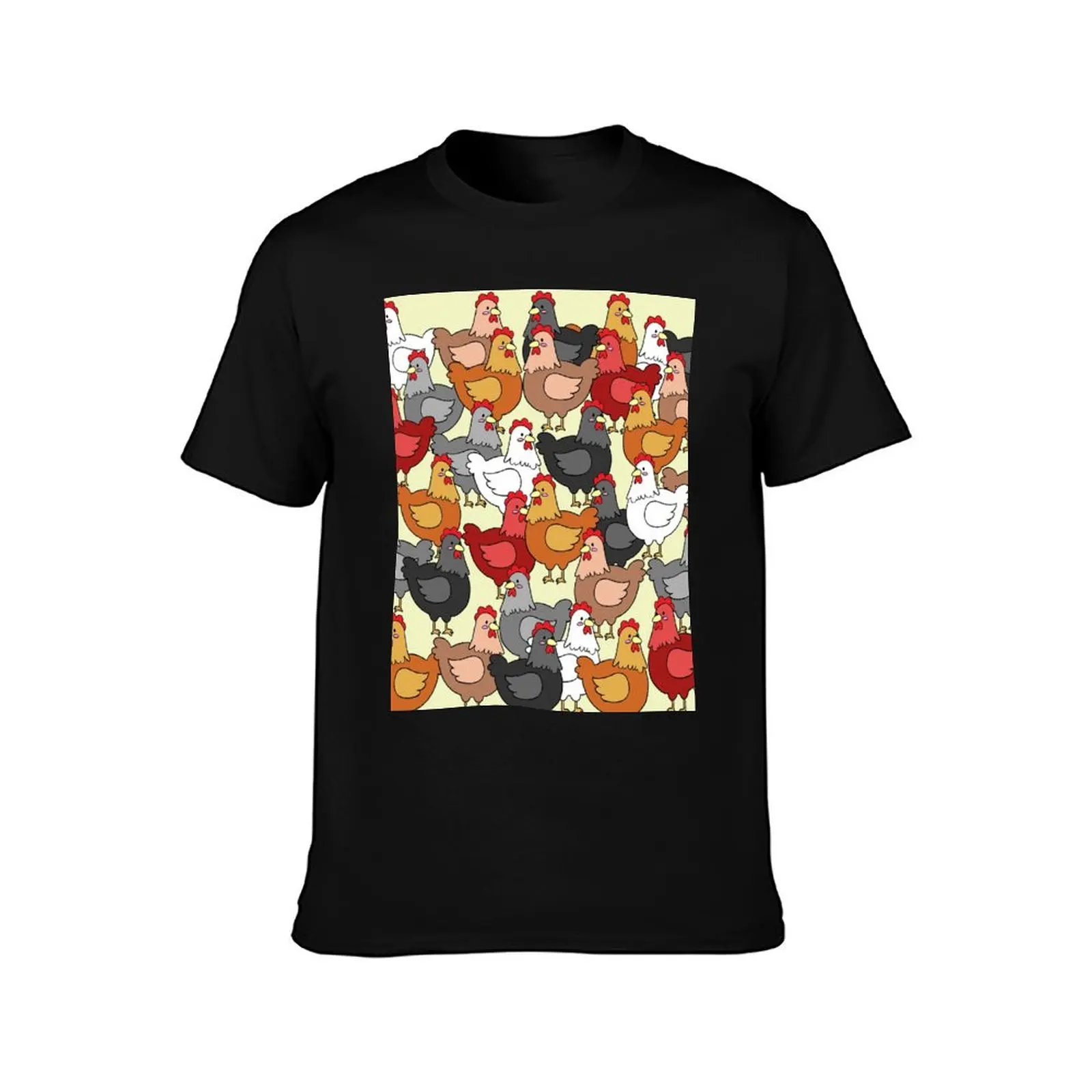Chicken math cute pattern T-Shirt Running Gym Short Sleeve Sports Tee T-Shirt