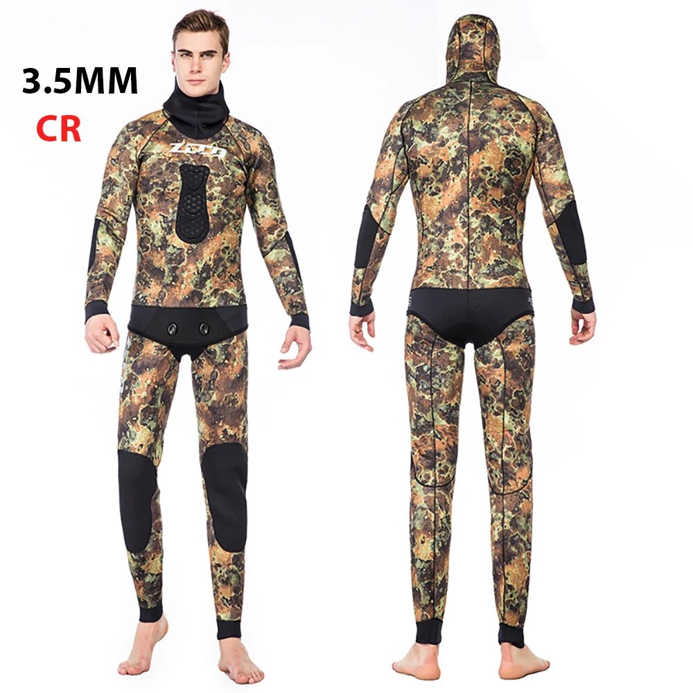 

3.5MM CR Neoprene Wetsuit Men Surf Scuba Diving Suit Equipment Underwater Fishing Spearfishing Kitesurf Swimwear WetSuit