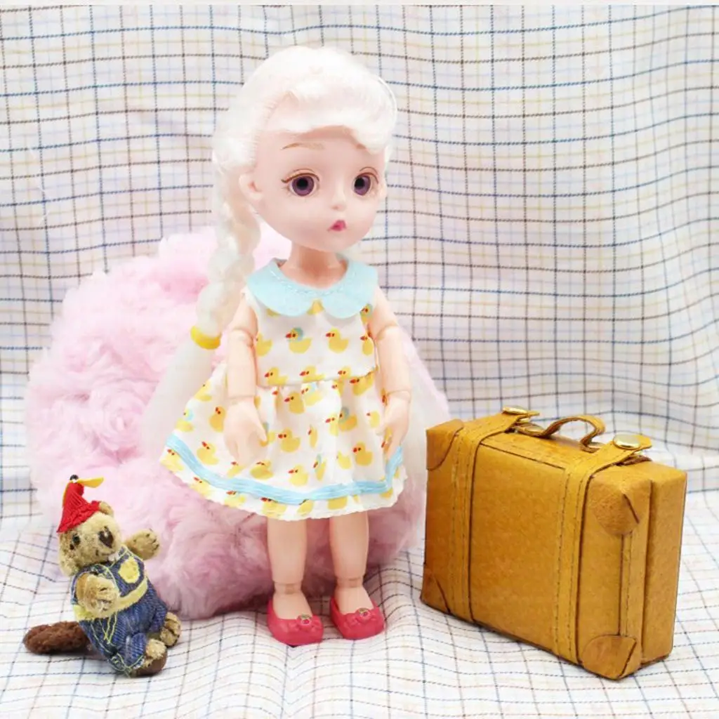 

1/6 Miniature Luggage /6 Dollhouse Decoration Accessories - Yellow