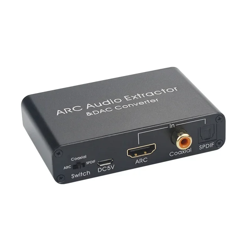 ARC Audio Adapter HDMI-compatible Audio Extractor Digital to Analog Converter DAC SPDIF Coaxial RCA 3.5mm Jack Output