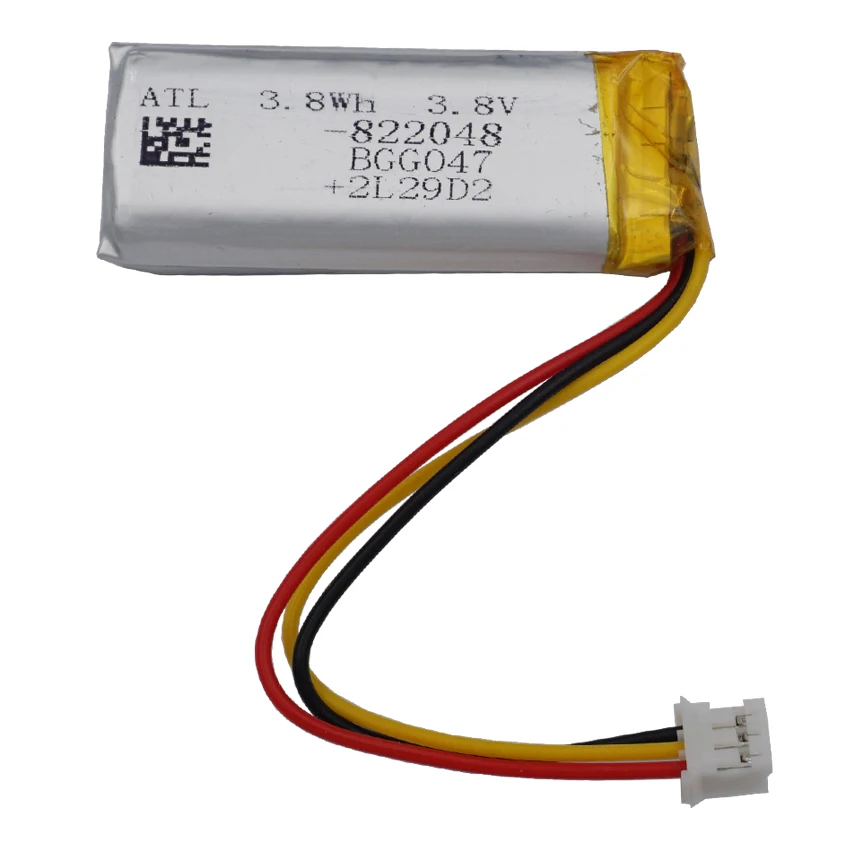 Li Lipo bateria para Roku Pro voz controlador remoto, polímero NTC substituição do termistor, 3.8V, 1000mAh, 3.8Wh, 822048, JST 3Pin, 2.0mm