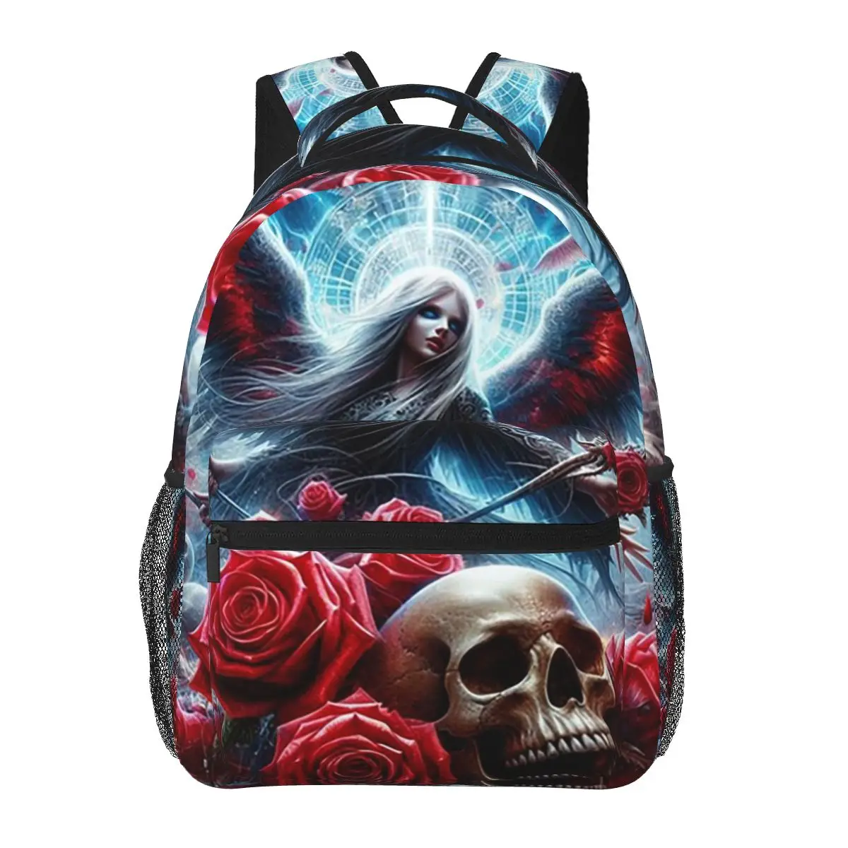 

The Gothic Angel Of Death Backpack Hot Sale Daypack Large Capacity Kids BookBag School Bag Shoulder Bags for Men Women