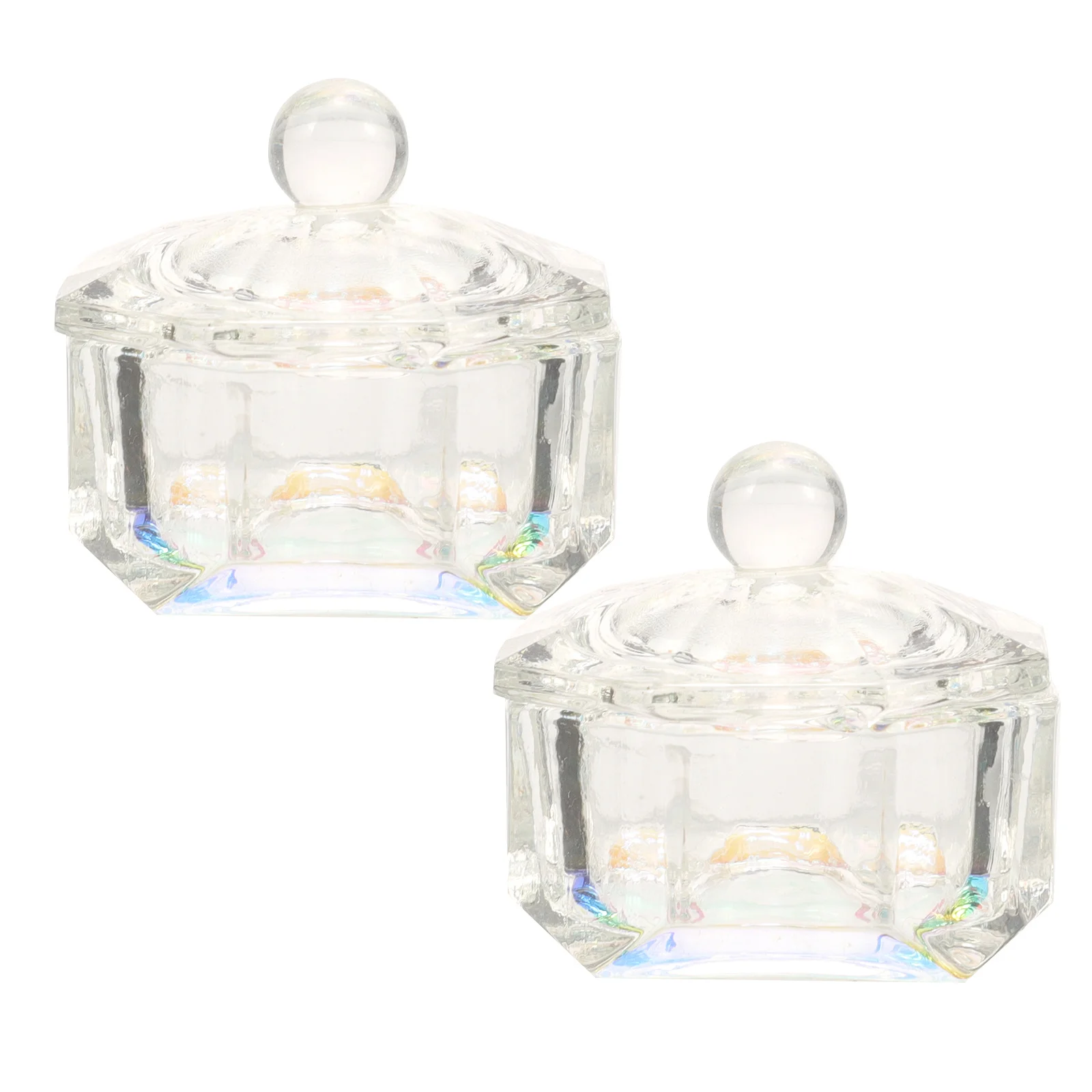 2 個のアクリルネイル用品ガラス製ダッペンディッシュカップマニキュア用液体パウダー収納目を引くダッペンディッシュネイルリキッド