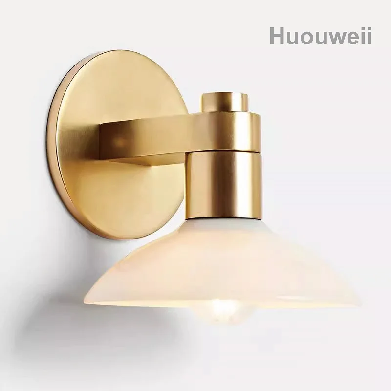 

Retro Glass Wall Lamp Modern Personalized Bedroom Bedside Lamp Simple Nordic Creative Luxury Wall Lamp