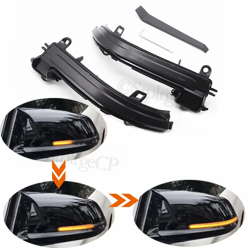 

2PCS Smoked Side Mirror Sequential Blink Turn Signal Lights For BMW F20 F30 F31 F21 F22 F23 F32 F33 F34 X1 E84 1 2 3 4 series