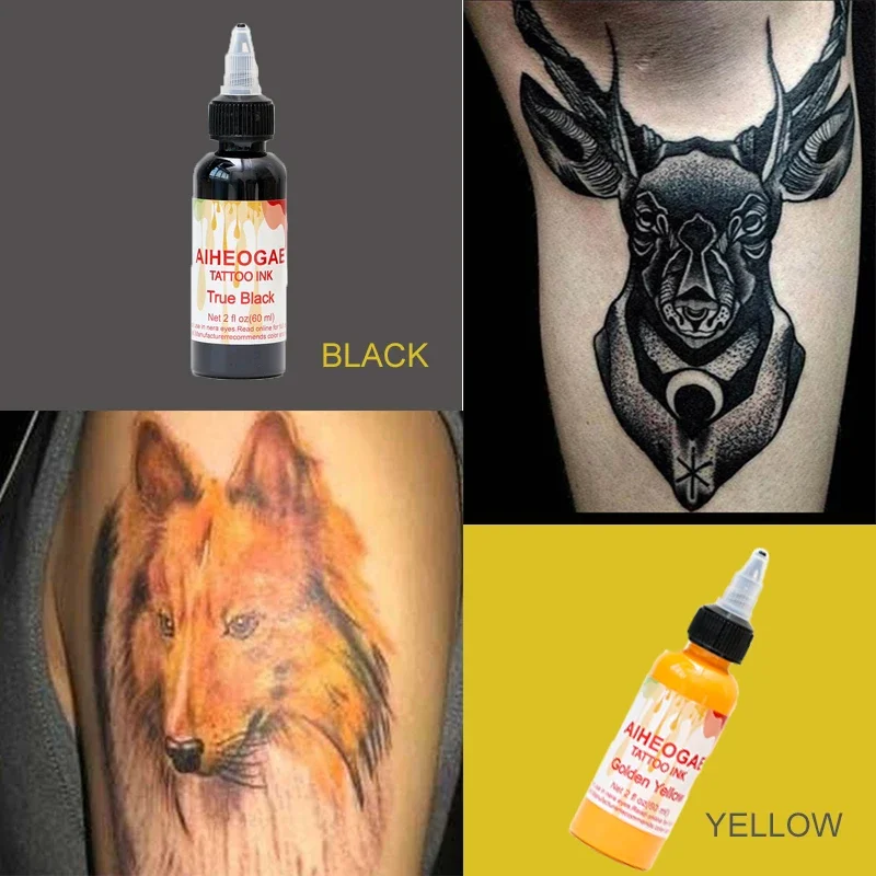 60ml tatuagem tinta pigmento corpo arte tatuagem kits de tinta profissional beleza tintas maquiagem tatuagem suprimentos semi-permanente maquiagem sobrancelha