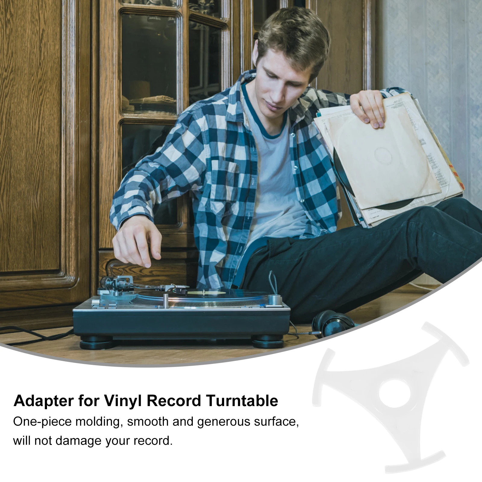 

Record Adapter Vinyl Turntable Accessory Accessories Eco-friendly Plastic Records