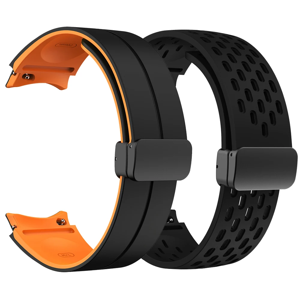 No Gap Silikonarmband für Samsung Galaxy Watch 7/6/5/4 40 mm 44 mm 5 Pro 45 mm Original Magnetarmband für Watch 4 Classic