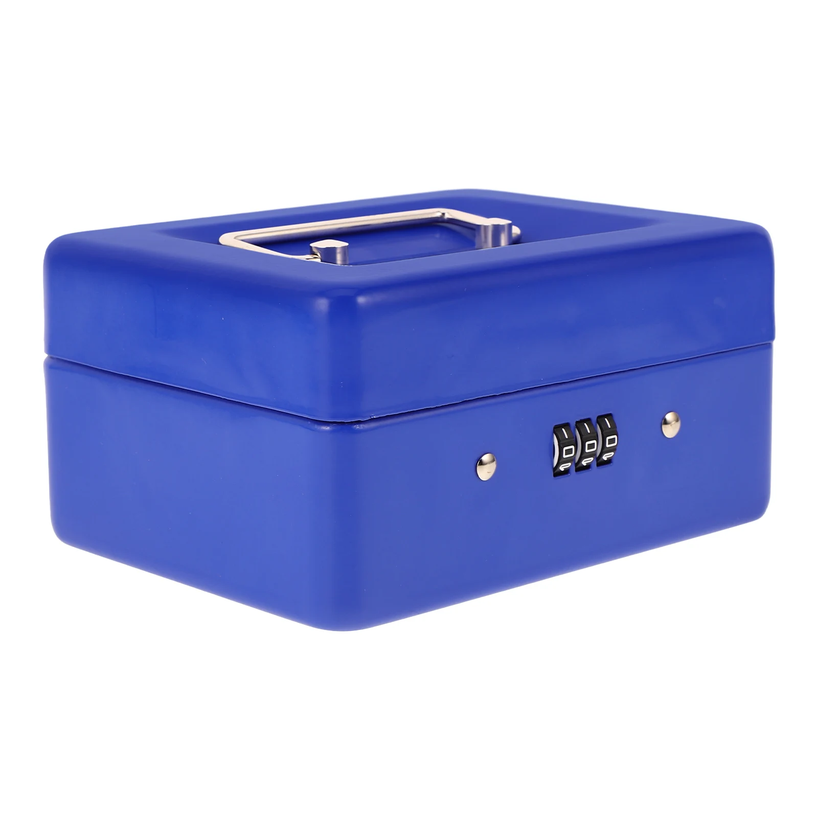 

Lockable Money Box with Lock Large Lockable Storage Box Portable Safe Coin Jar Change Holder Case Blue Cashbox