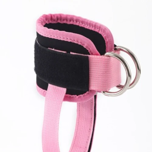 Imagen 2 del producto Correas de tobillo para Fitness, puños de soporte ajustables con anillo en D, correas para piernas de gimnasio, gancho para piernas, marco de pórtico, accesorios de cuerda de tensión
