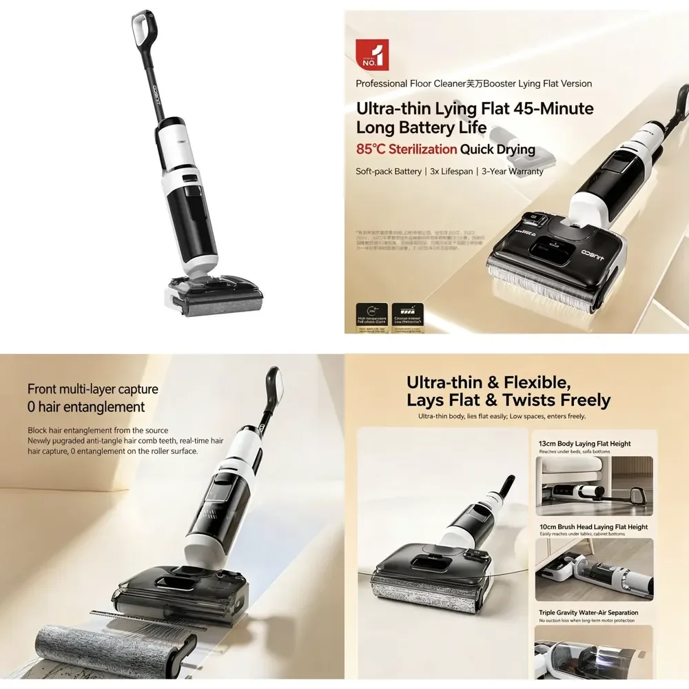 

WOSAI 35mins Runtime Cordless Wet Dry Vacuum Hard Floor Cleaner Household Electric Power Tools