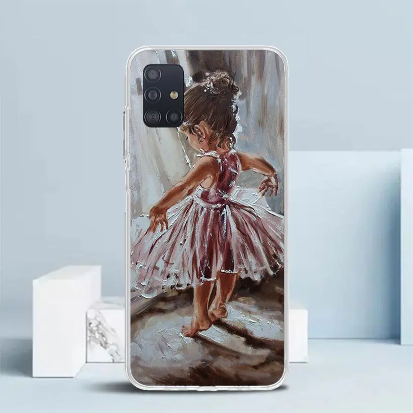 Ballerina Ballet Dancing Phone Case For Samsung Galaxy A51 A50S A41 A40 A31 A30S A21S A20S A20E A11 A10S A71 A70 A6 A7 A8 A9 Plu