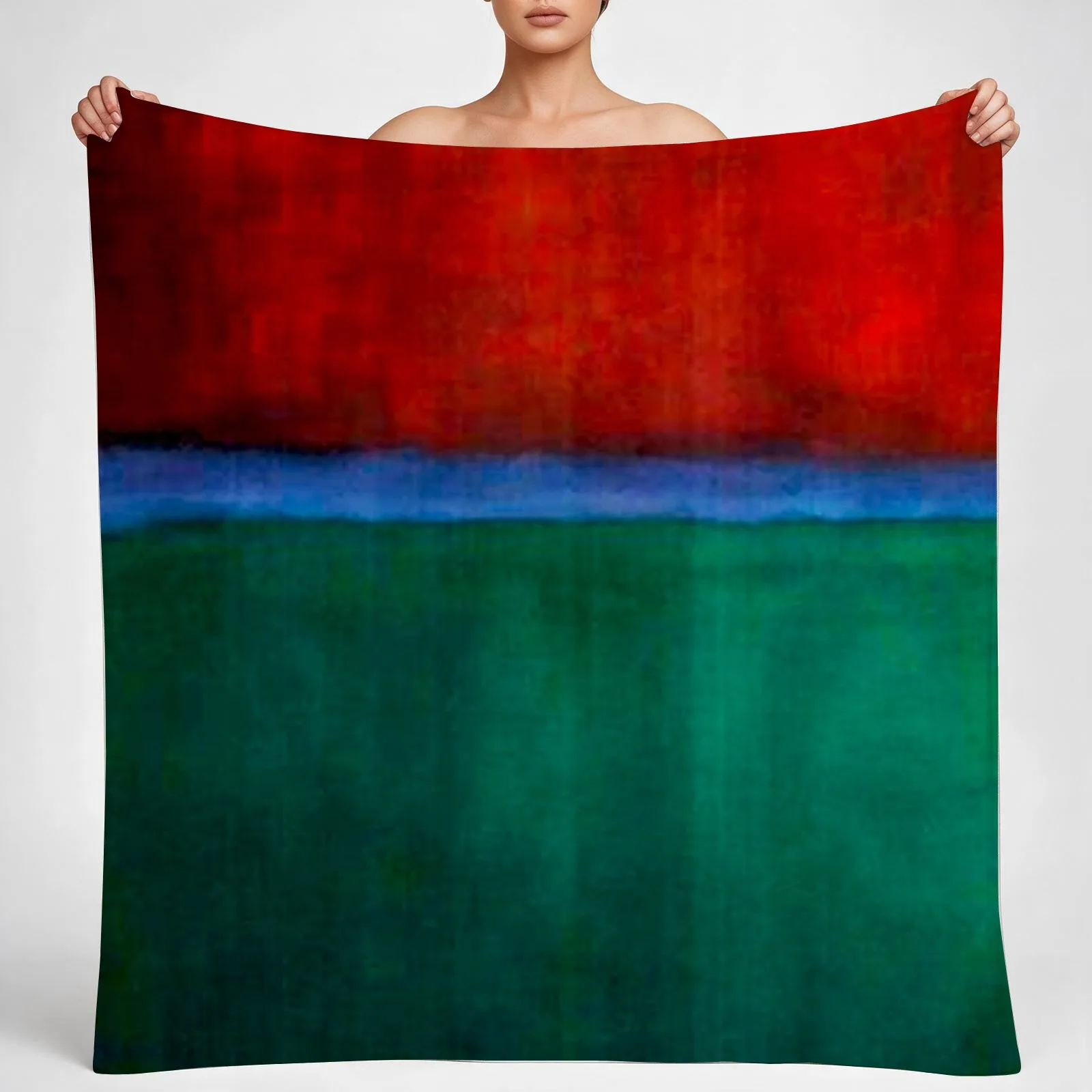 Mark Rothko - Earth and Green Throw Blanket couch cozy soft plush fuzzy picnic outdoor blanket