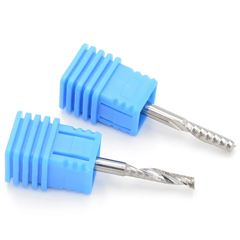 One Flute Super Solid Milling Cutter Drill Bits Plexiglass Cutters Carbide One Flute Spiral CNC Endmill 3.175*2.0*5