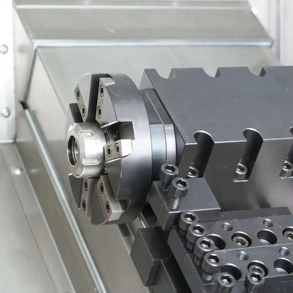 4 軸傾斜ベッド最小ボーリングバーヘビーデューティパワーチャック CNC 旋盤ハイン