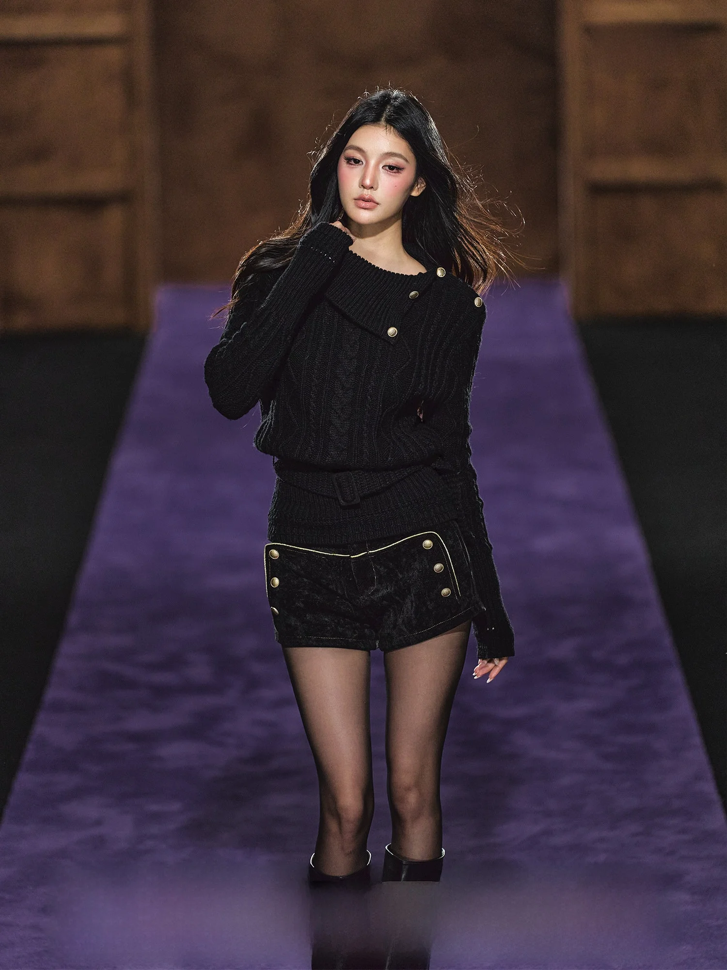 

AGAM Australian Wool Twist Knit Sweater Women's Winter New Style Warm Overhead Semi High Collar Knitted Base Shirt Top