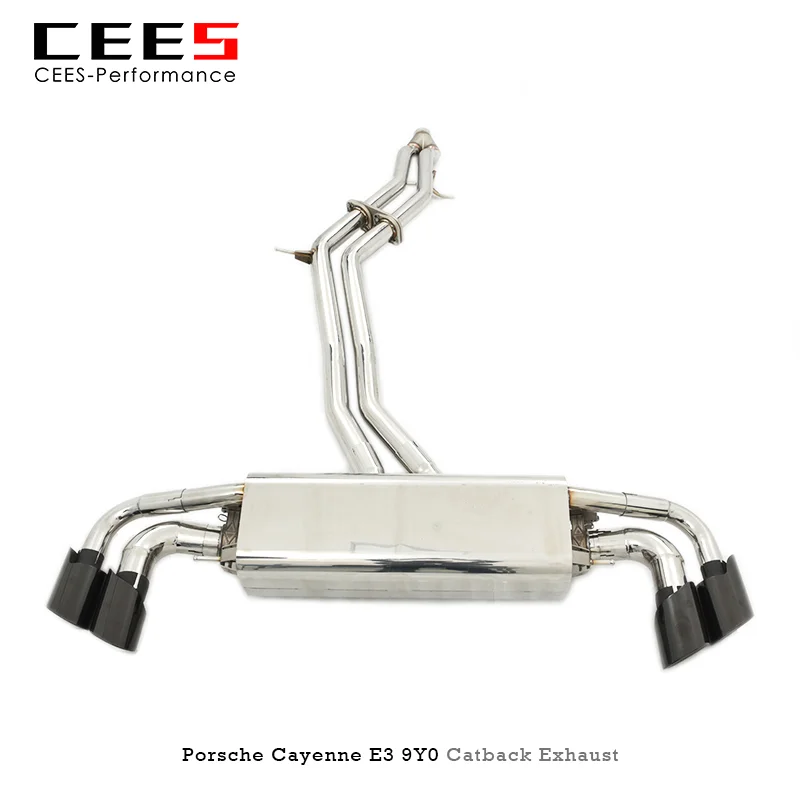 

Выхлопная труба CEES Catback для PORSCHE Cayenne E3 9Y0 2017-2019, выхлопной клапан из нержавеющей стали, выхлопная система