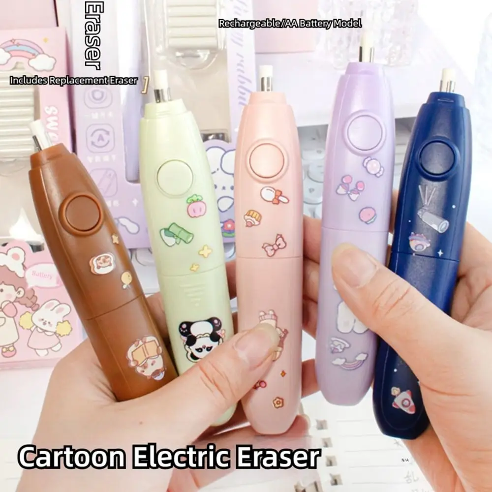 Pencil Eraser Design Electric Eraser Set Battery Powered with Replaceable Core Automatic Eraser No Debris Eraser Students Use