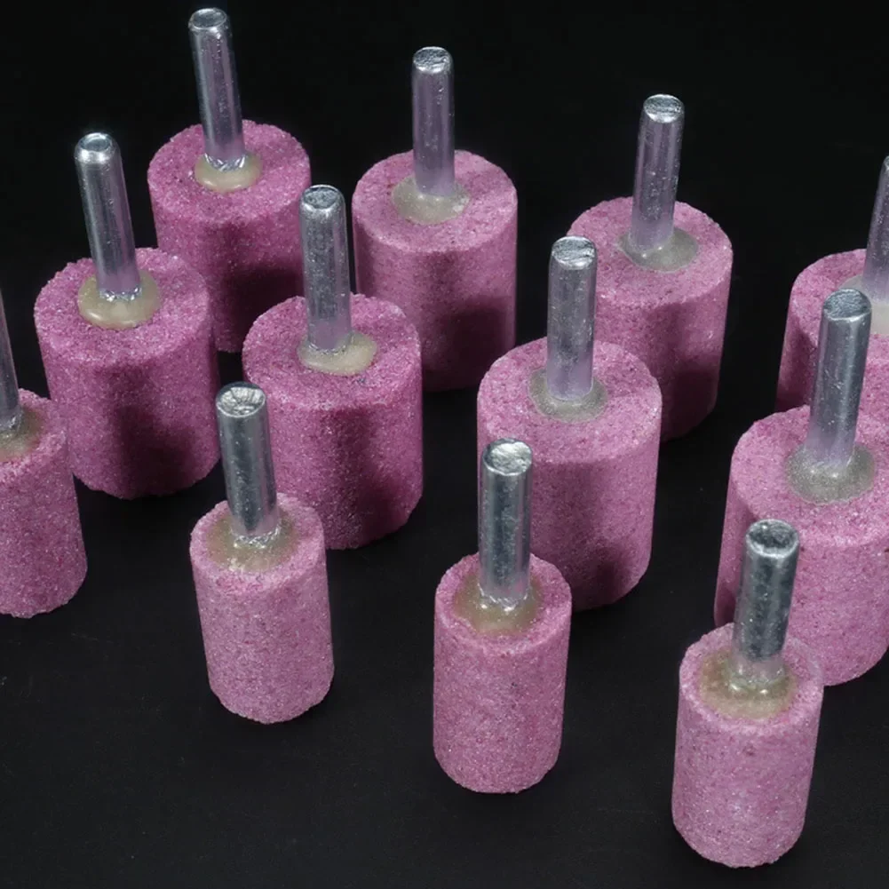 1pc 6mm haste vermelho corindo cônico cabeça de polimento cabeça da roda abrasivo montado para polimento moagem remoção ferrugem