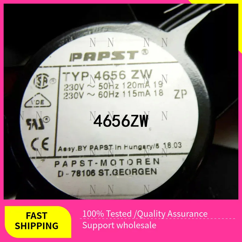 

YJJ для Ebmpaps 4656ZW с длинным наконечником, осевой вентилятор 230 В переменного тока, 19/17 Вт, 2650 об/мин, 120x120x38 мм