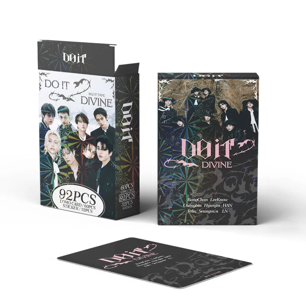 92 szt. małych kartek STRAYKIDS nowy album DOIT SKZOO kolekcja trójcalowe zdjęcia karty naklejki dwustronne karty LOMO