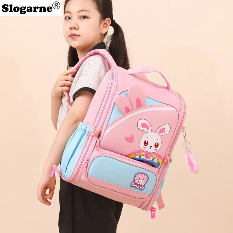 

Children's Fashion Cartoon School Bags Girls Cute Rabbit Backpack Bags Teenagers Rolling Boys Backpack Students Kids Schoolbags