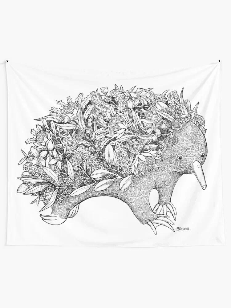 Botanical Echidna Tapestry Room Decor For Girls Room Decorating Aesthetic Tapestry