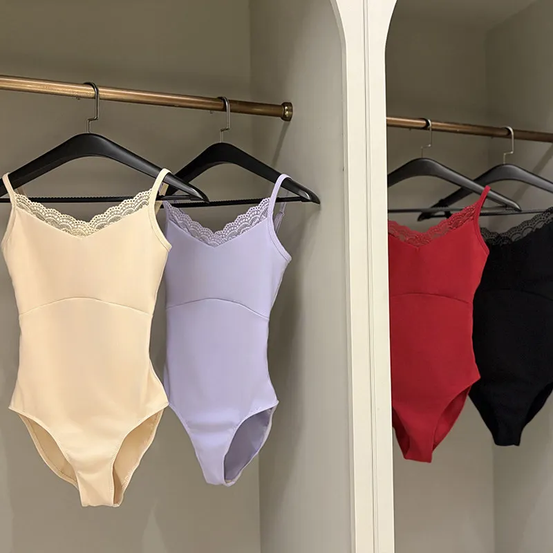Customized Ballet Dance Leotard Basic Training Gymnastics Uniform Lace Art Exam Practice Pilates Body Shape Aerial Yoga Jumpsuit