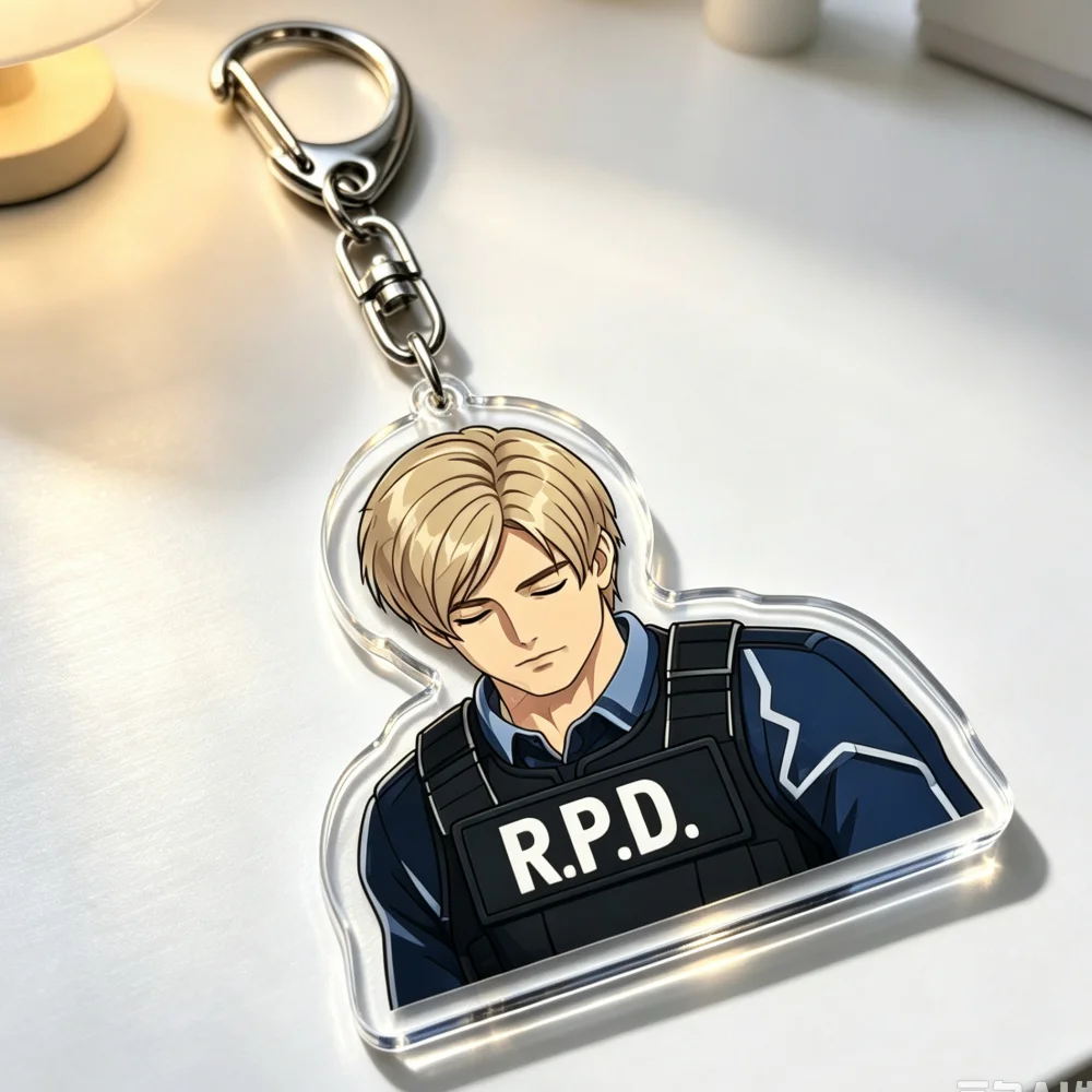 for Popular Game RE Leon S Kennedy Peripheral Acrylic Keychain Backpack Accessories Decoration Pendant Exquisite Festival Gift