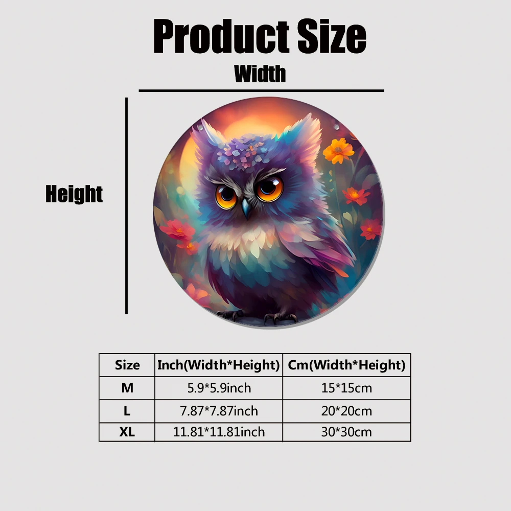 

1 pc soft colored Owl Stained Acrylic Window Print Acrylic Discs Nature Scene Suncatcher Home Decoration For Bedroom Décor