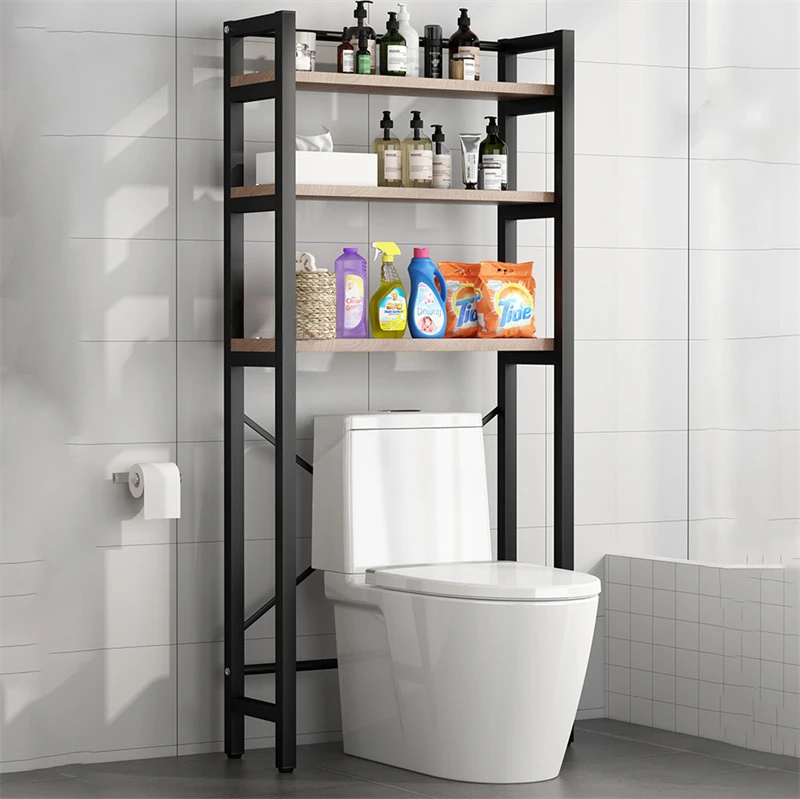 

Balcony Washing Machine Storage Rack Bathroom Cabinets Multifunctional Toilet Storage Shelf Bathroom Furniture home Organizer
