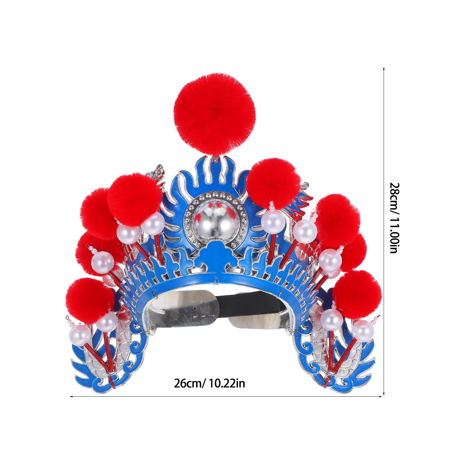 قبعة أوبرا بكين قابلة للتعديل غطاء رأس أوبرا بكين لأداء المسرح ملحقات هانفو زي الحفلات أسد الرقص