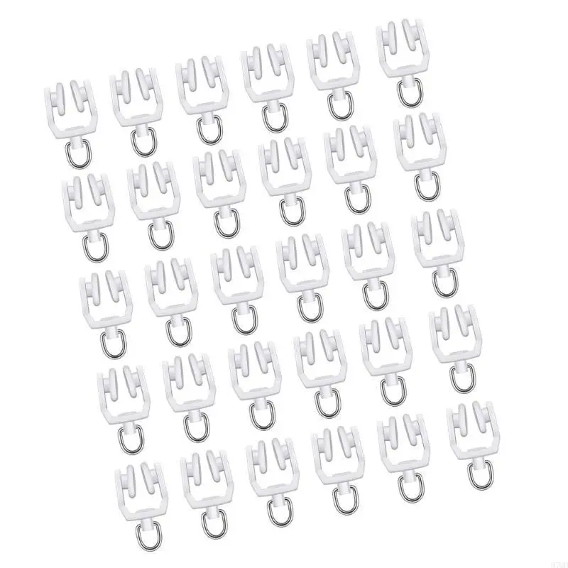97QD 30pcs Poleas riel cortina Los rodillos vía cortina establecidos para mejorar las actuaciones