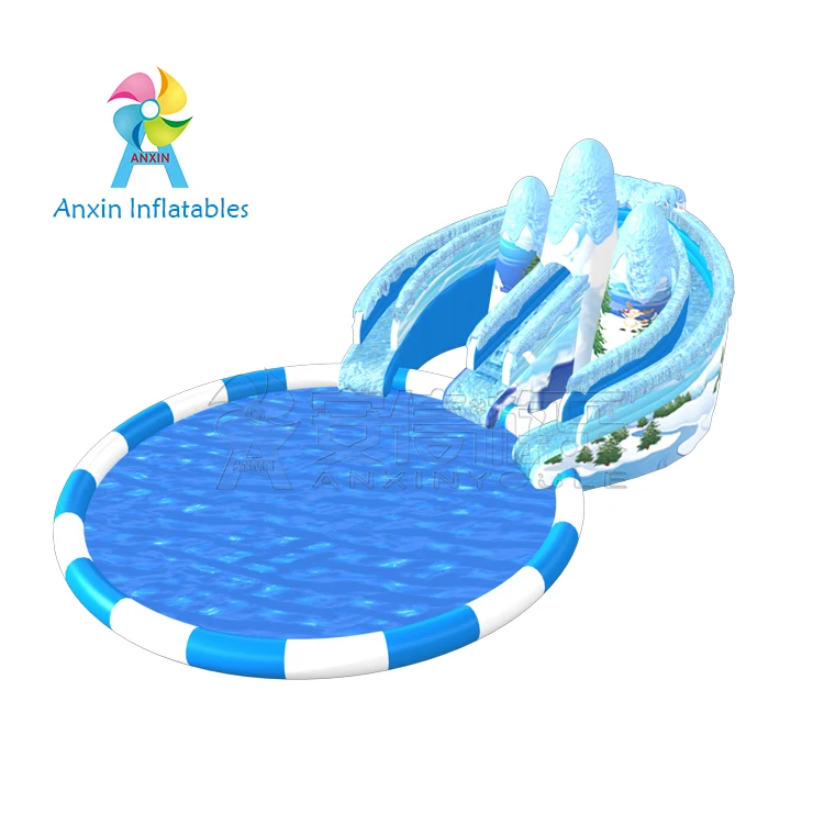 Factory Sale Pvc Indoor Outdoor Commercial Rental Inflatable Iceburg Water Park With Bed For Children And Adults