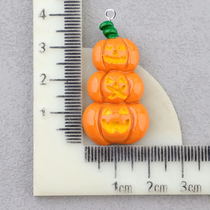 10pcs Halloween Charms for Jewelry Making Kawaii Animals Cat Pumpkin Spider Ghost Resin Pendants Flatback DIY Keychain C292 image 6