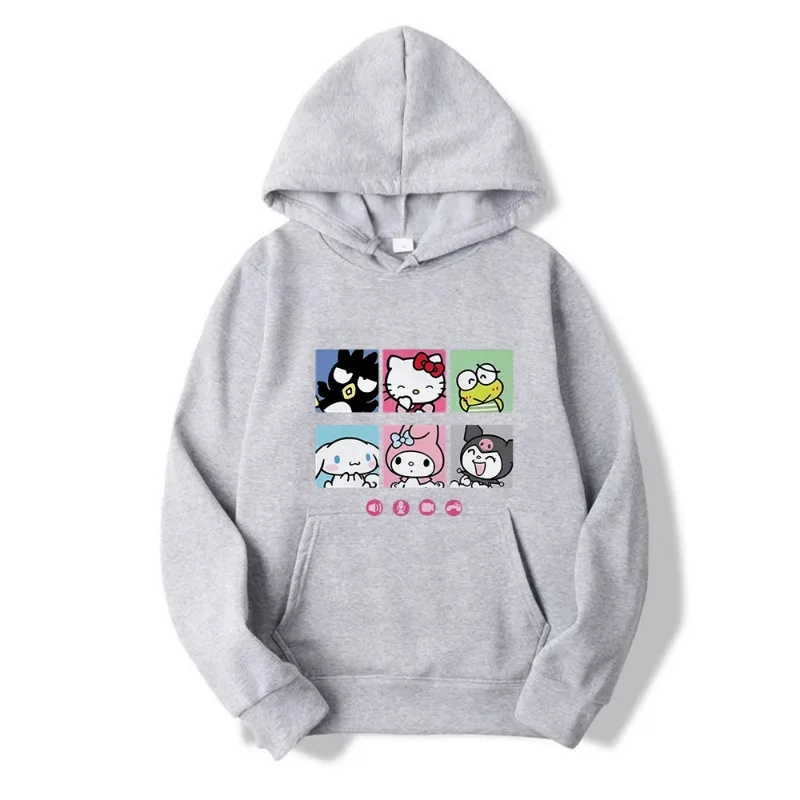 Sanrio Women\'s Printed Hoodie Y2k Gothic Hoodie Cinnamoroll Japanese Anime Hoodie Sportswear Cleaning Loose Oversized Hoodie