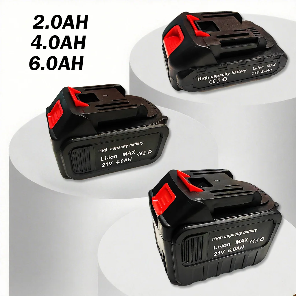 

18V-21V Rechargeable 2AH 4AH 6AH Lithium Battery for Makita 21V Electric Cordless Wrench Saw Drill Shears Grinder Power Tool